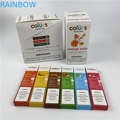 Vape encerra o cartão de papel do holograma de Cmyk empola o carimbo quente das caixas