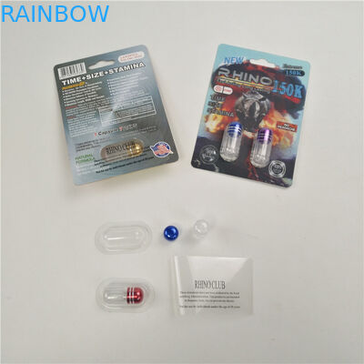 Cartão de terminação lustroso da embalagem 3D do rinoceronte 7 9x12cm do realce