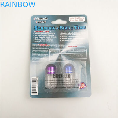 Cartão de terminação lustroso da embalagem 3D do rinoceronte 7 9x12cm do realce