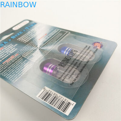 Cartão de terminação lustroso da embalagem 3D do rinoceronte 7 9x12cm do realce