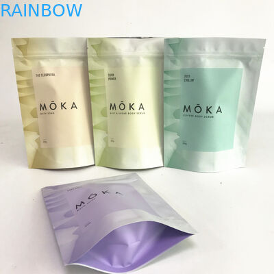 suporte 8oz impresso feito sob encomenda acima dos sais de banho dos sacos da folha de alumínio que empacotam sacos