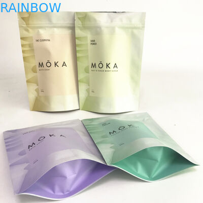 suporte 8oz impresso feito sob encomenda acima dos sais de banho dos sacos da folha de alumínio que empacotam sacos