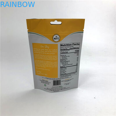 Levante-se o malote com o zíper para o malote de empacotamento de empacotamento do fechamento do fecho de correr do saco da impressão da porca do bloco do petisco