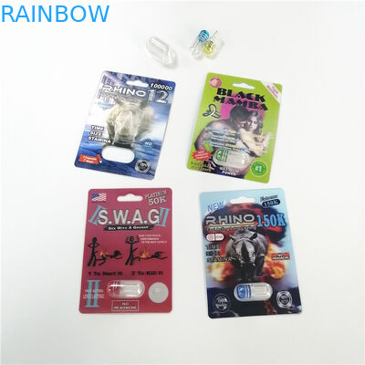 Plástico do cartão da bolha 3D do rinoceronte 69 dos comprimidos 350g do realce