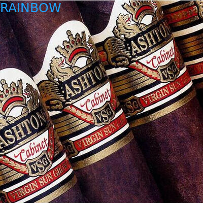 Etiquetas da luva do psiquiatra do carimbo de ouro da cor 70mic de CMYK