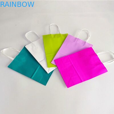 Sacos de compras na mercearia do cartão do papel de embalagem CMYK 350gsm com punho