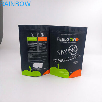 de fábrica de preço levantar-se malotes da barreira com as microplaquetas do entalhe do rasgo que empacotam sacos do zíper