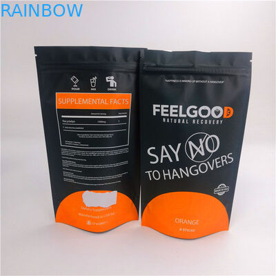 o vácuo de empacotamento dos sacos do produto plástico do pó do preço de fábrica 200g levanta-se malotes da barreira com zíper