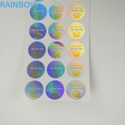 Etiquetas privadas adesivas holográficas de VMPET MOPP para caixas