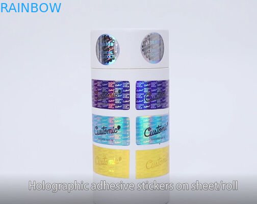 Etiquetas adesivas CYMK UV da etiqueta 60mic decorativa holográfica