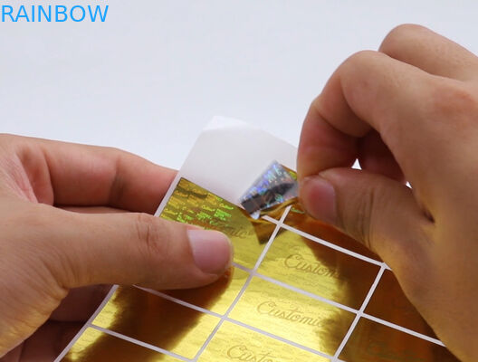 Etiquetas adesivas CYMK UV da etiqueta 60mic decorativa holográfica