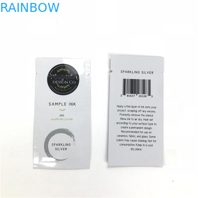 O malote pequeno descartável personalizado da amostra para o lado facial do soro três do olho do limpador selou o saquinho para produtos de composição