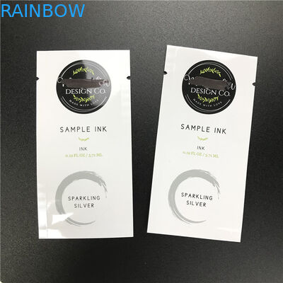 O malote pequeno descartável personalizado da amostra para o lado facial do soro três do olho do limpador selou o saquinho para produtos de composição