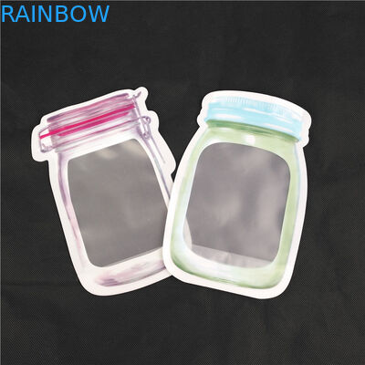 Especiais reusáveis personalizados dados forma levantam-se o malote plástico para o alimento Juice Milk Jelly Liquid