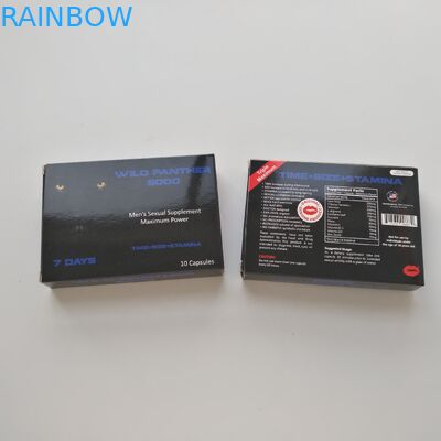 O costume imprimiu a caixa de empacotamento do comprimido branco dos cuidados médicos do papel do cartão