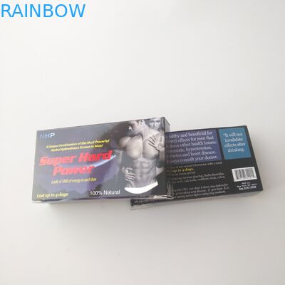 O costume imprimiu a caixa de empacotamento do comprimido branco dos cuidados médicos do papel do cartão