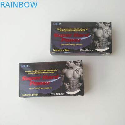 O costume imprimiu a caixa de empacotamento do comprimido branco dos cuidados médicos do papel do cartão