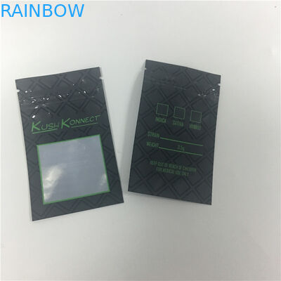O PE UV da cópia KUSH impede crianças dos sacos de abertura do cigarro com janela