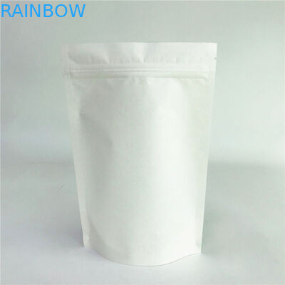 Digitas que imprimem os sacos biodegradáveis brancos do papel de embalagem com zíper