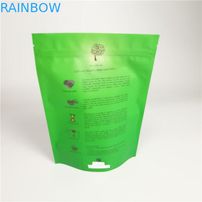 Produto comestível que levanta-se sacos de empacotamento do café reciclável com zíper