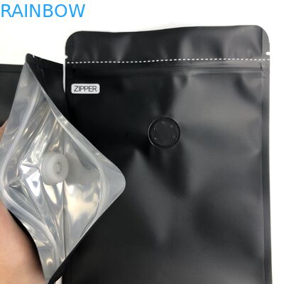 Levantar-se feito sob encomenda de Logo Size Resealable Aluminum Foil do preto 250G do OEM com as válvulas de desgaseificação para o café Bean Packaging Pouch