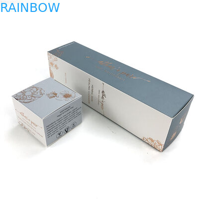 A caixa de papel que empacota para o óleo essencial engarrafa o cartão branco da folha quente das caixas pequenas