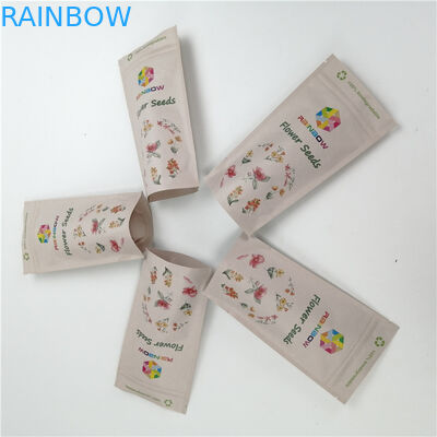 Sacos biodegradáveis personalizados do Pla do papel de embalagem de 100% com o zíper Resealable para a goma da mastigação