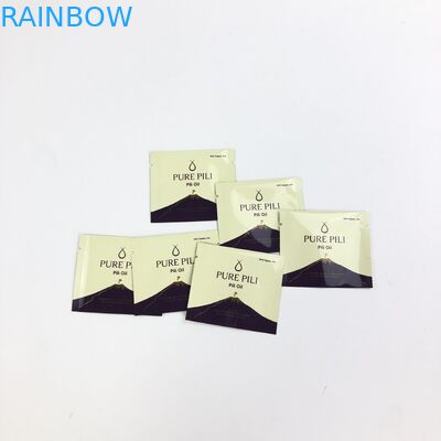 O costume imprimiu o saquinho cosmético selado lado da folha de alumínio três para o empacotamento da amostra