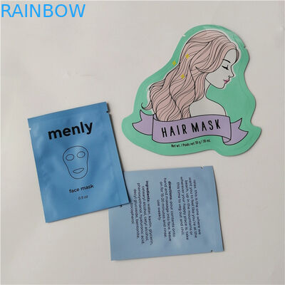 Os sacos de empacotamento cosmtic azuis do resíduo metálico personalizaram saquinhos lisos da folha