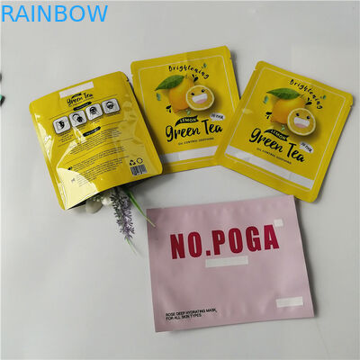 Os sacos de empacotamento cosmtic azuis do resíduo metálico personalizaram saquinhos lisos da folha