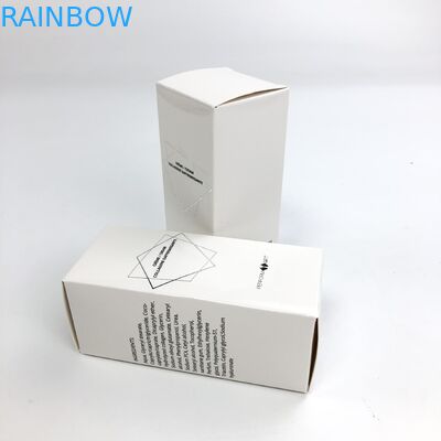 Cartão branco de carimbo quente feito sob encomenda por atacado de Matt Film With 350g para o empacotamento cosmético da caixa de papel da pestana do alimento da amostra