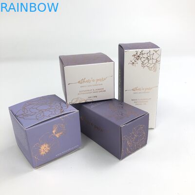 Cartão branco da espessura UV lustrosa feita sob encomenda de Matt Film With 400g para a amostra cosmética Argan Oil Paper Box Packaging