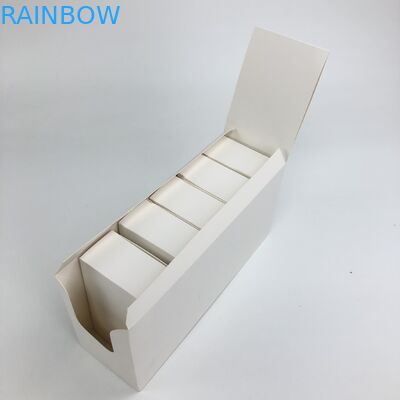 O filme lustroso feito sob encomenda NÃO impresso com cartão branco da espessura de 350g 400g para Spary cosmético engarrafa o empacotamento da caixa de papel