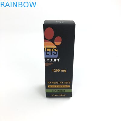 O filme lustroso feito sob encomenda com cartão branco da espessura 400g para a medicina Spary engarrafa o empacotamento da caixa de papel da joia