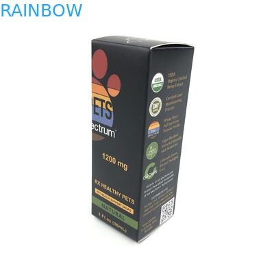 O filme lustroso feito sob encomenda com cartão branco da espessura 400g para a medicina Spary engarrafa o empacotamento da caixa de papel da joia