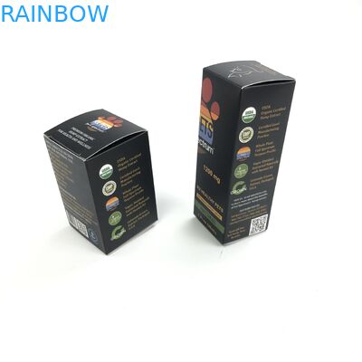 O filme lustroso feito sob encomenda com cartão branco da espessura 400g para a medicina Spary engarrafa o empacotamento da caixa de papel da joia