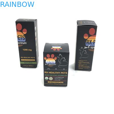 O filme lustroso feito sob encomenda com cartão branco da espessura 400g para a medicina Spary engarrafa o empacotamento da caixa de papel da joia