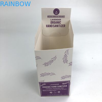 UV feitos sob encomenda de Matt Film gravados com cartão branco da espessura de 400g 350g para garrafas de 30ml 60ml indicam o empacotamento da caixa de papel