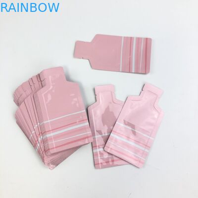 Janela cor-de-rosa feita sob encomenda do OEM Logo Size Resealable With Transparent para as porcas secas do fruto que empacotam o malote