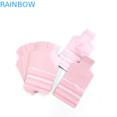 Janela cor-de-rosa feita sob encomenda do OEM Logo Size Resealable With Transparent para as porcas secas do fruto que empacotam o malote