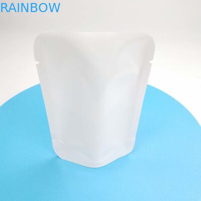 A soldadura térmica Resealable feita sob encomenda NENHUM zíper Doypack Reseal o suporte do malote acima do saco de empacotamento material branco do PE NY da semente de flor do malote