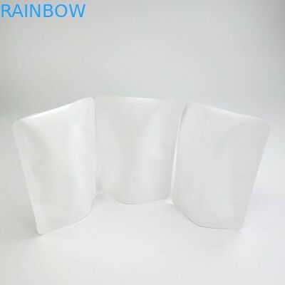 A soldadura térmica Resealable feita sob encomenda NENHUM zíper Doypack Reseal o suporte do malote acima do saco de empacotamento material branco do PE NY da semente de flor do malote