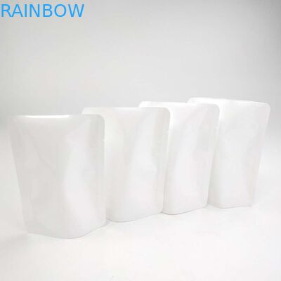 A soldadura térmica Resealable feita sob encomenda NENHUM zíper Doypack Reseal o suporte do malote acima do saco de empacotamento material branco do PE NY da semente de flor do malote