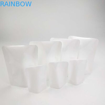 A soldadura térmica Resealable feita sob encomenda NENHUM zíper Doypack Reseal o suporte do malote acima do saco de empacotamento material branco do PE NY da semente de flor do malote