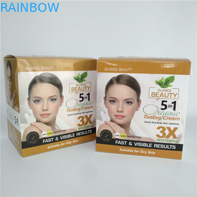 Caixa de papel cosmética de empacotamento de creme facial impressa feita sob encomenda de Skincare do cartão para o detergente para a roupa