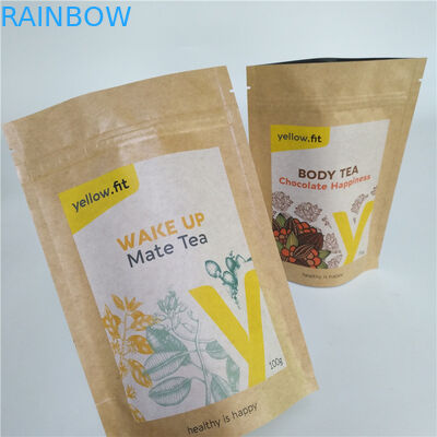 Compostable levante-se a farinha do saquinho de chá que empacota sacos de papel de Kraft para alimentos para animais de estimação