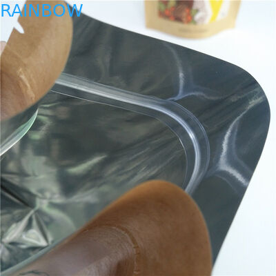 Compostable levante-se a farinha do saquinho de chá que empacota sacos de papel de Kraft para alimentos para animais de estimação