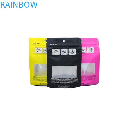 Malote Ziplock 200mic de Mylar dos doces triplos do zíper CBD