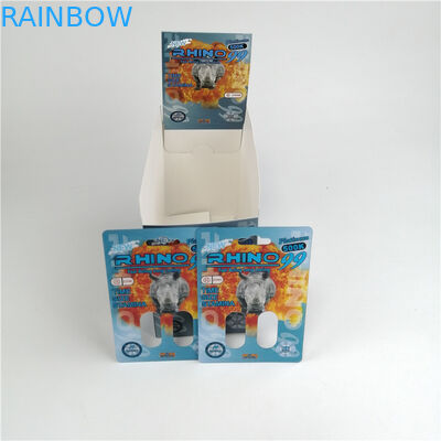 Empacotamento plástico da cápsula do realce do homem dos cartões da bolha vazia feita sob encomenda de Pillls 3d da cápsula