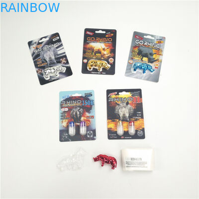 Cartão CMYK da bolha do rinoceronte 7 3D 50000 200mic 3D das cápsulas